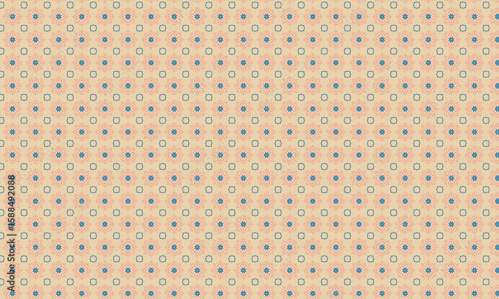 Traditional Mexican Seamless Pattern with Floral and Geometric Motifs Traditional Mexican Seamless Pattern with Floral and Geometric Motifs