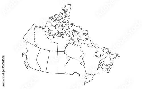 Blank CANADIAN Map Outline