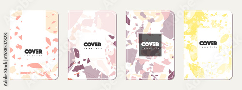Notepad cover design. Terrazzo abstract