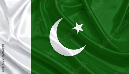 The national flag of Pakistan