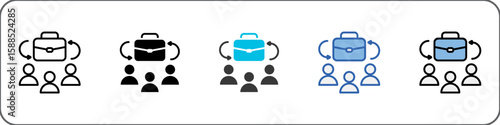 Workplace Culture Icon Pack Multistyle Illustration
