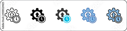 Efficiency Icon Pack Multistyle Illustration