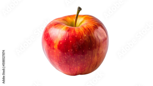 Photo of red apple isolated on transparent background