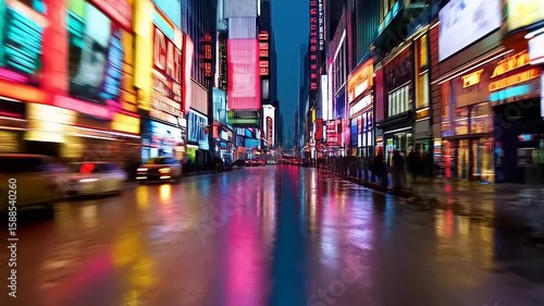 Night Lights of Times Square, NYC: A Vibrant Cityscape