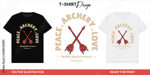 Peace Archery Love Vector T-shirt Design or Print and Sticker