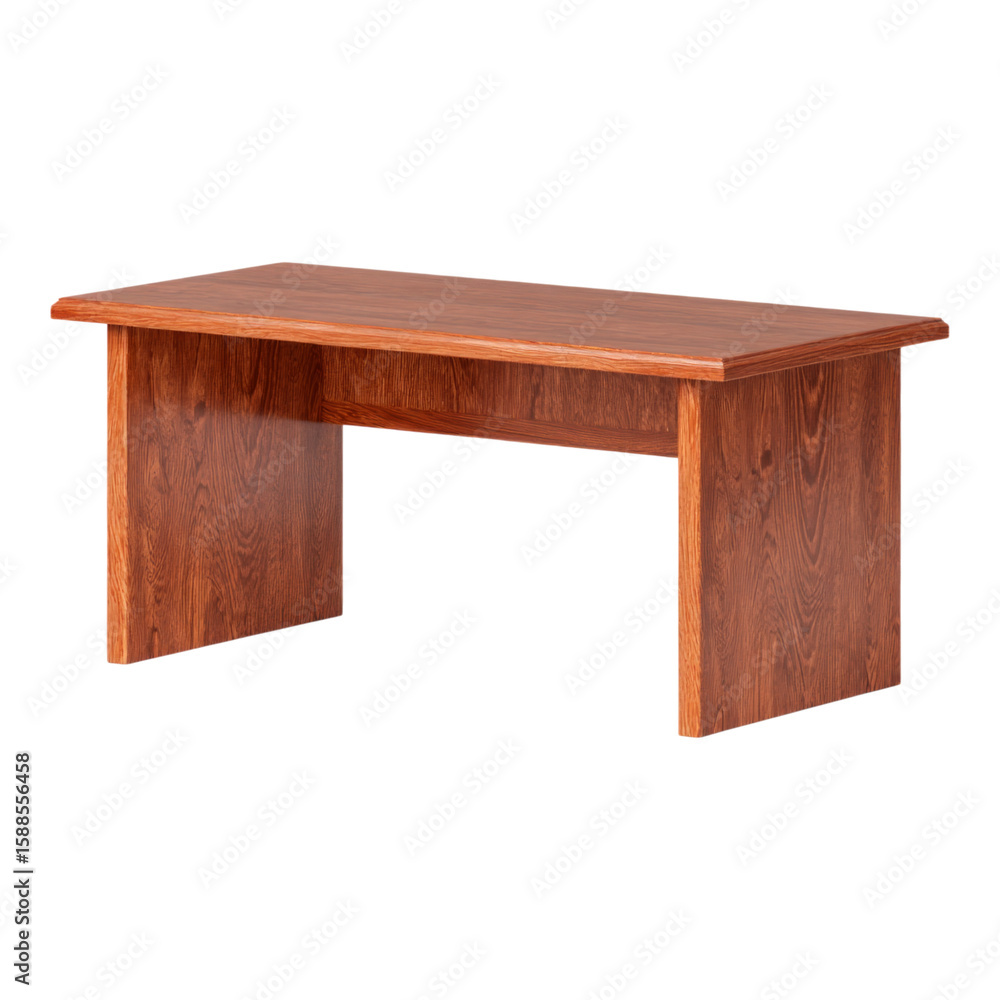 Isolated Wooden Table on Transparent Background Isolated Wooden Table on Transparent Background