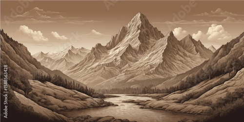 Snow-covered mountain peaks at sunrise, offering a breathtaking view of the winter alpine landscape under a vast sky