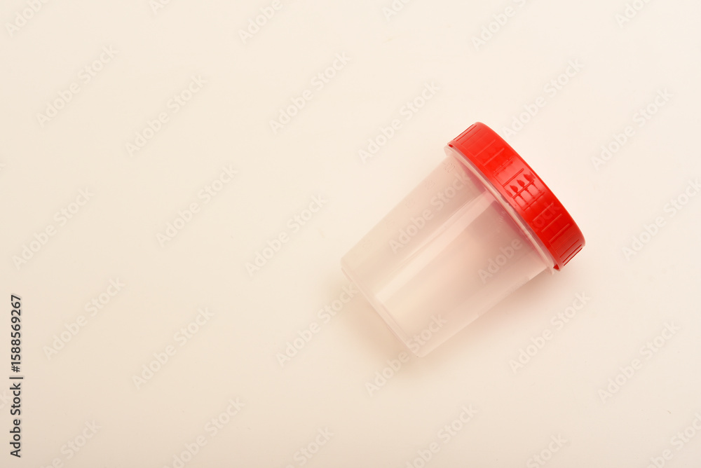 Jars for urine and fecal tests. Containers for medical tests. Jars for urine and fecal tests. Containers for medical tests.