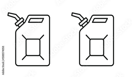 Fuel Canister Line Art Illustration for Gas Petrol or Kerosene Storage