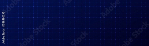 Technology grid background with glowing blue connections on dark gradient. HUD design template. Virtual user interface for data or tech project concept. Minimal futuristic mesh. Vector illustration.