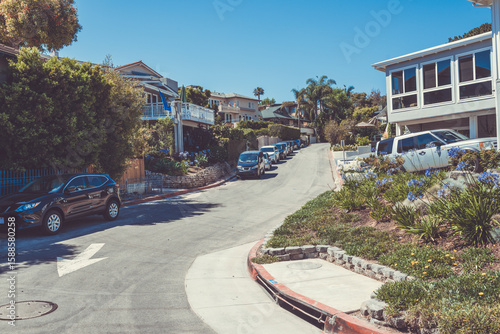 Amazing Street View on the West Coast of USA, Pacific Ocean, the City of Laguna Niguel, California, USA