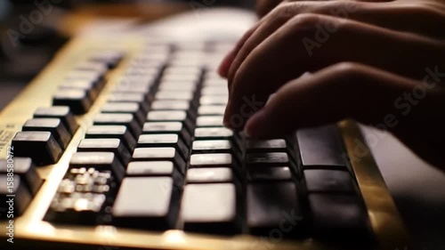 hands typing on a keyboard