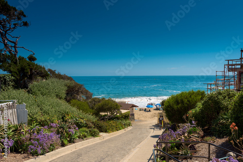 Amazing Landscape View on the West Coast of USA, Pacific Ocean, the City of Laguna Niguel, California, USA