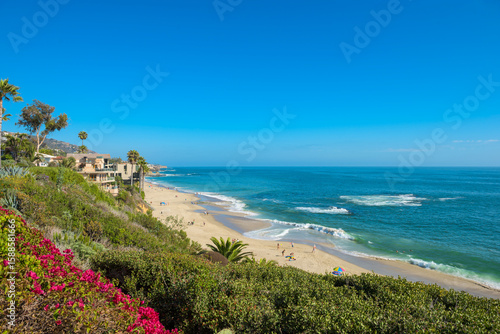 Amazing Landscape View on the West Coast of USA, Pacific Ocean, the City of Laguna Niguel, California, USA