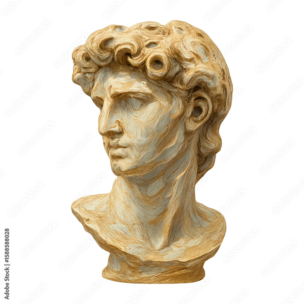 Obraz premium PNG Classical marble sculpture illustration.