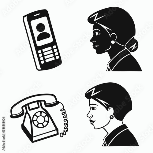 Vintage communication devices and profiles
