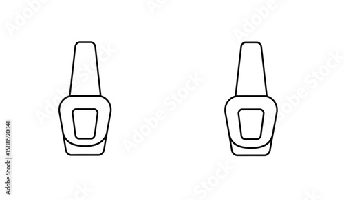 Simple Nail Polish Bottles Outline Illustration for Beauty and Fashion Designs
