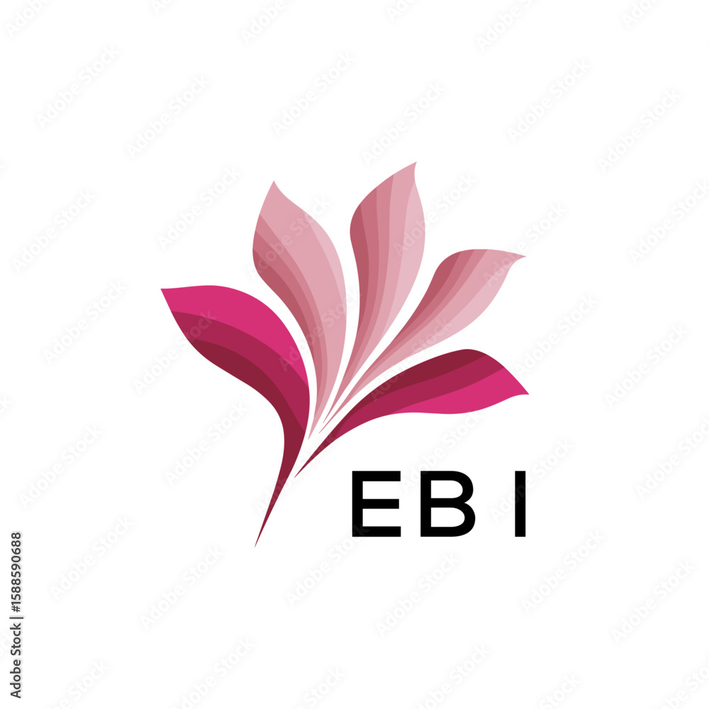 Obraz premium EBI Modern Floral Abstract Logo Design, EBI Later Logo, Creative Botanical Brand Identity 