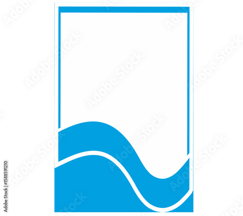 template con onde blu sfondo per bigliettini manifesti o per cellulare 