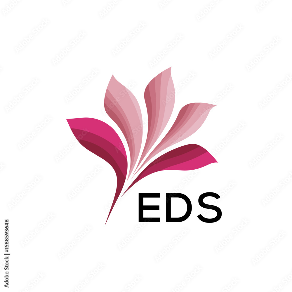 Obraz premium EDS Modern Floral Abstract Logo Design, EDS Later Logo, Creative Botanical Brand Identity 