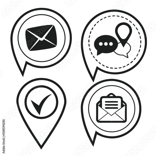 Free Download Set of communication icons - GFXLoad