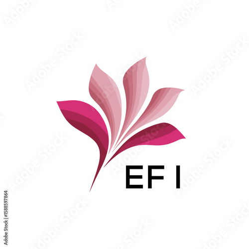 EFI Modern Floral Abstract Logo Design, EFI Later Logo, Creative Botanical Brand Identity
