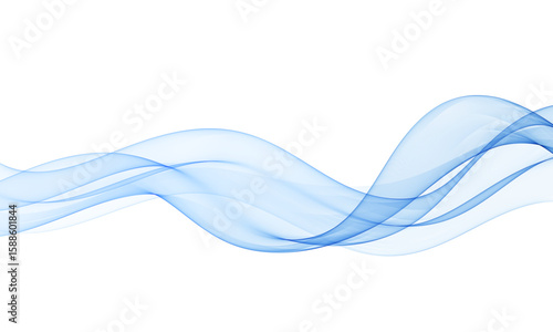 Light blue abstract waves on white background