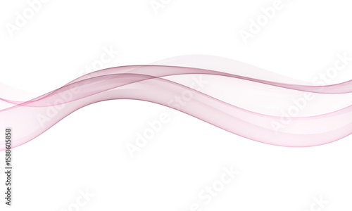 Soft pink abstract wave on white background