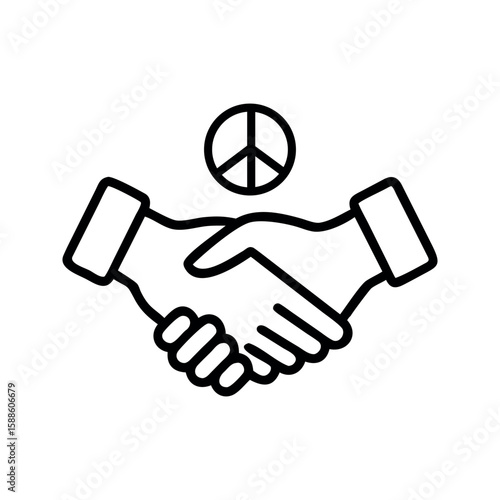 Handshake peace symbol agreement cooperation unity