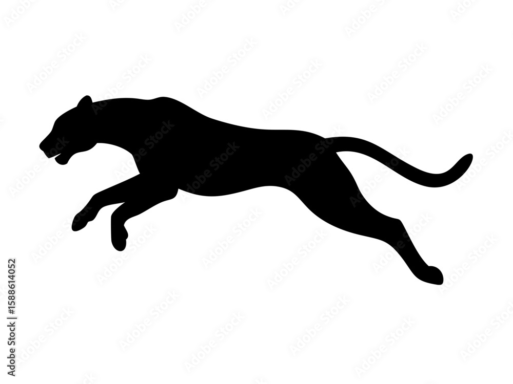 Fototapeta premium panther silhouette vector