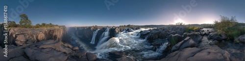 Panoramic waterfall adventure victoria falls hdr 360 degrees nature environment scenic view