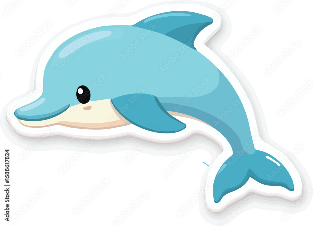 Naklejka premium dolphin jumping isolated on white