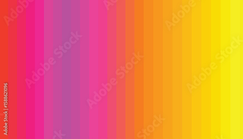 A vibrant gradient background transitions smoothly through vertical bars of color.