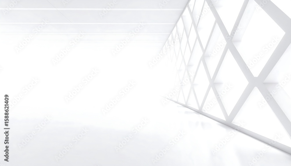 Fototapeta premium Empty white architectural interior