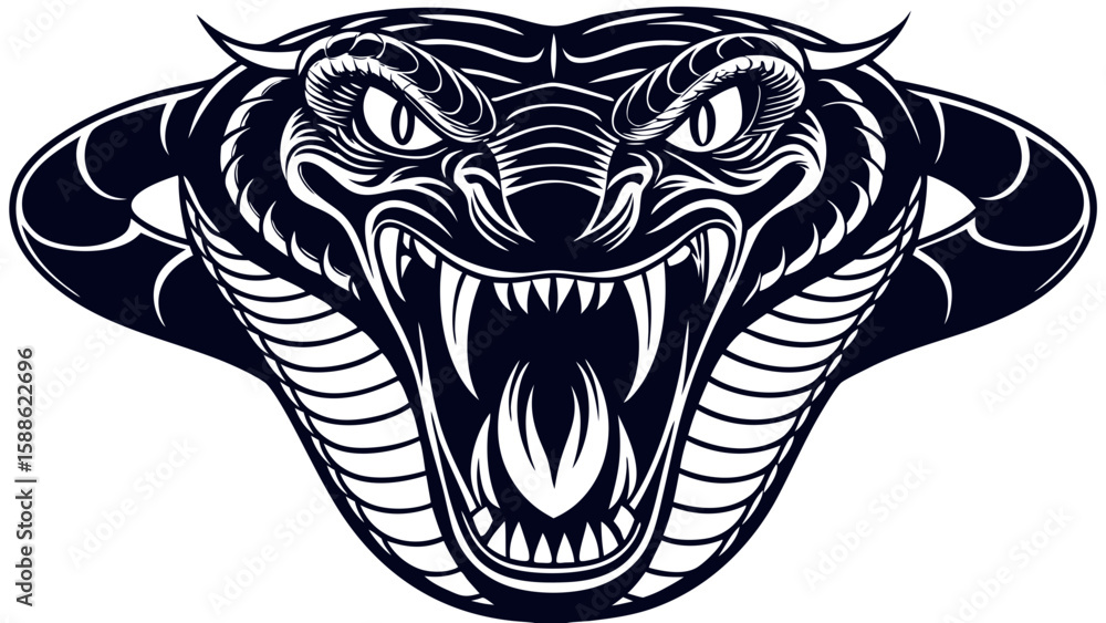 Obraz premium Angry snake face 