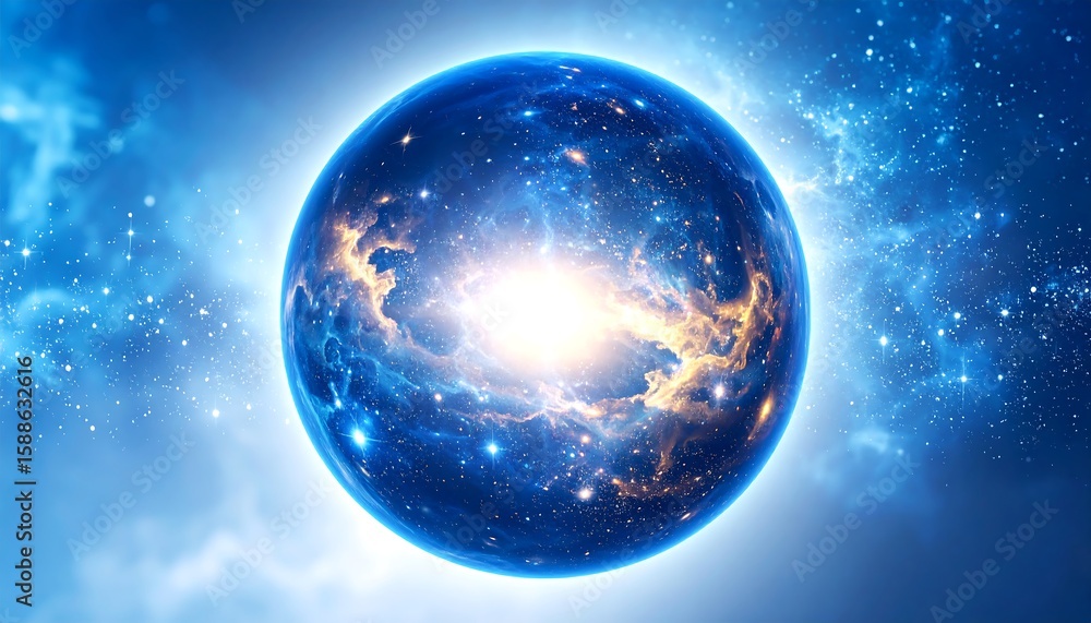 Fototapeta premium Cosmic sphere in nebulae