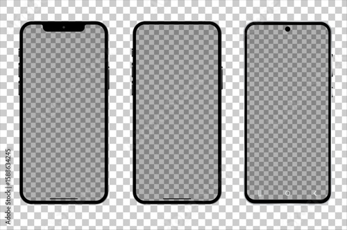 Wallpaper Mural Transparent Smartphone Mockup Set – Three Phone Frame Templates

 Torontodigital.ca