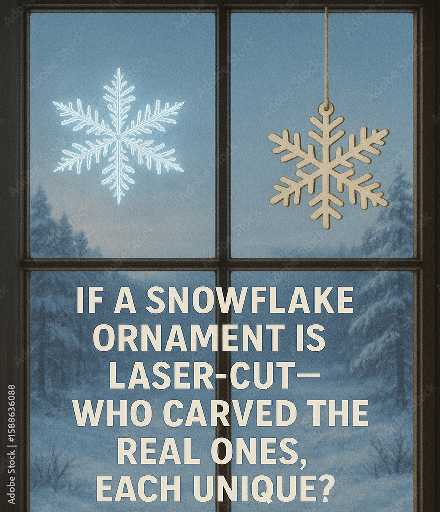 Naklejka premium Sufi-Inspired Poster Asking: If Paper Birds Require Makers—Who Then Designed the Living Ones That Sing?