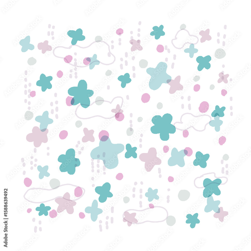 custom made wallpaper toronto digital水彩　壁紙　北欧風　ベクター