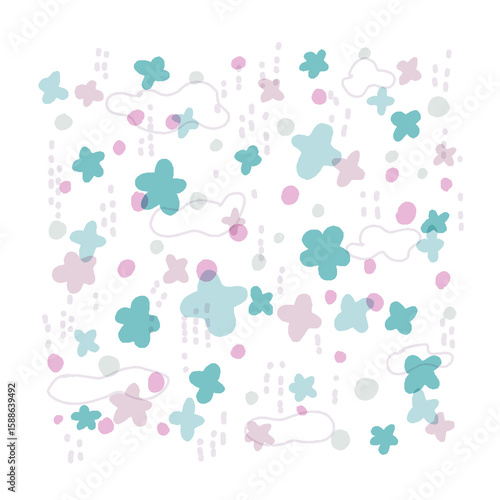 Wallpaper Mural 水彩　壁紙　北欧風　ベクター Torontodigital.ca