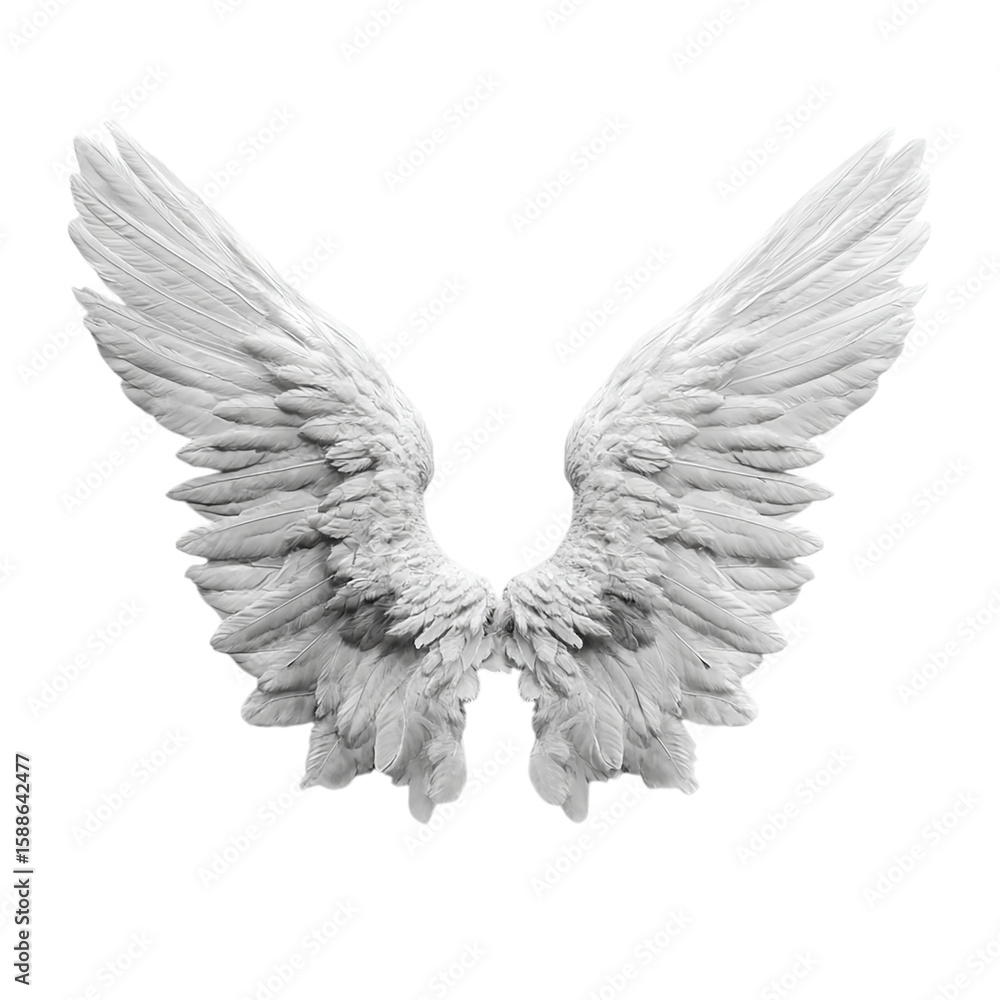 Obraz premium white angel wings suitable on transparent background