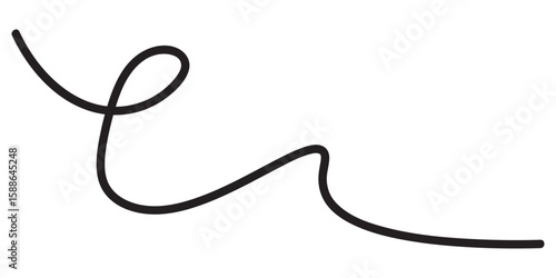Squiggle Curly Line. Decorative Design Element.