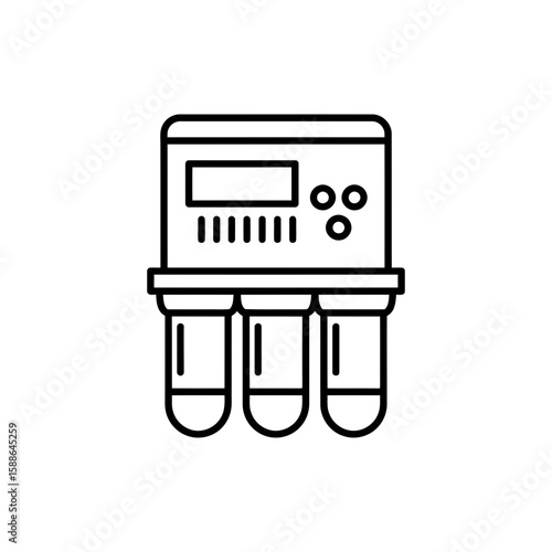 Minimal Icon of a Digital Water Softener