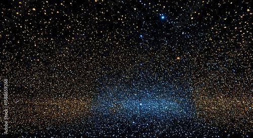 Wallpaper Mural A vast expanse of the night sky filled with countless stars, exhibiting a gradient from golden to blue hues. Torontodigital.ca