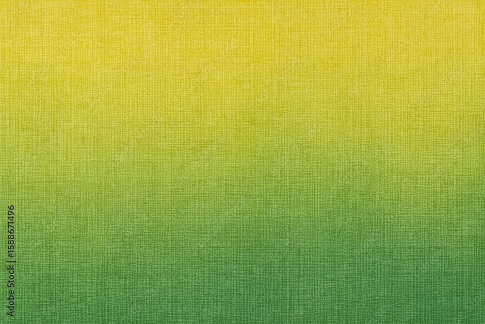 Fototapeta premium Yellow to Green Gradient Linen | Textured Fabric Surface