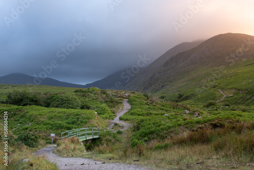 Wallpaper Mural Irish landscape at sunset. Kerry Mountains, the road to Carrantuohill. Torontodigital.ca