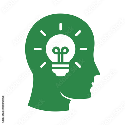 Competency Icon Vector Illustration Green Version