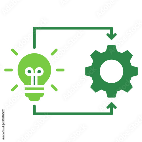 Implementation Icon Vector Illustration Green Version