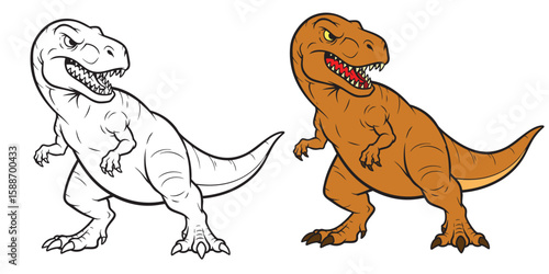 Monochromatic and Colored Versions of a Classic Dinosaur