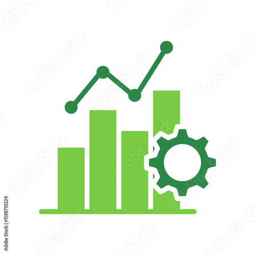 Productivity Icon Vector Illustration Green Version